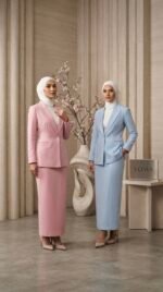 Pink Tailored Skirt suit Set - Image 3